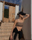 Rozal Active Toffee PowerFlex Corset Bra and High Waist Leggings – sculpting activewear for a confident gym-to-street look.