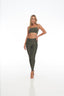 Moss Green Corset Bra by Rozal Active – front view, sculpted and high coverage