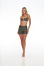 Moss green Deep V Bra – Rozal Active PowerFlex shape fit, front view