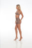 Side view of Toffee Beige Deep V Bra – Rozal Active, wired and supportive