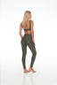Rozal Active Moss Green leggings – sleek silhouette, three quarter back right