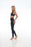 Side profile of Rozal Active high waist Nero Black leggings – sleek and supportive