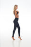 Right side view of Rozal Active Nero Black leggings – flexible movement, high performance