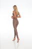 PowerFlex Toffee Beige high compression leggings by Rozal Active – three-quarter back left view