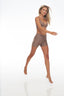 Jumping movement of Rozal Active Toffee Beige shorts – sculpted for support