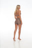 Three-quarter back right angle – Toffee beige shape shorts by Rozal Active