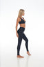 Right profile of Rozal Active PowerFlex Low Cut Bra Nero Black – sleek sportswear