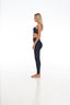 Side profile of Rozal Active Nero Black One Shoulder Bra – sculpting support