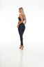 Back-left three-quarter view of Rozal Active Nero Black One Shoulder Bra – active style